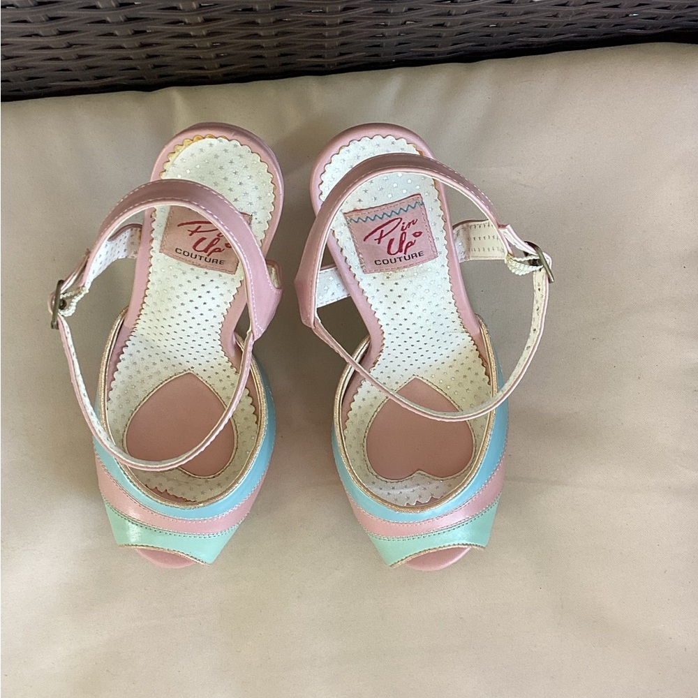Rare Pinup Couture Pastel Heels - Picture 4 of 6